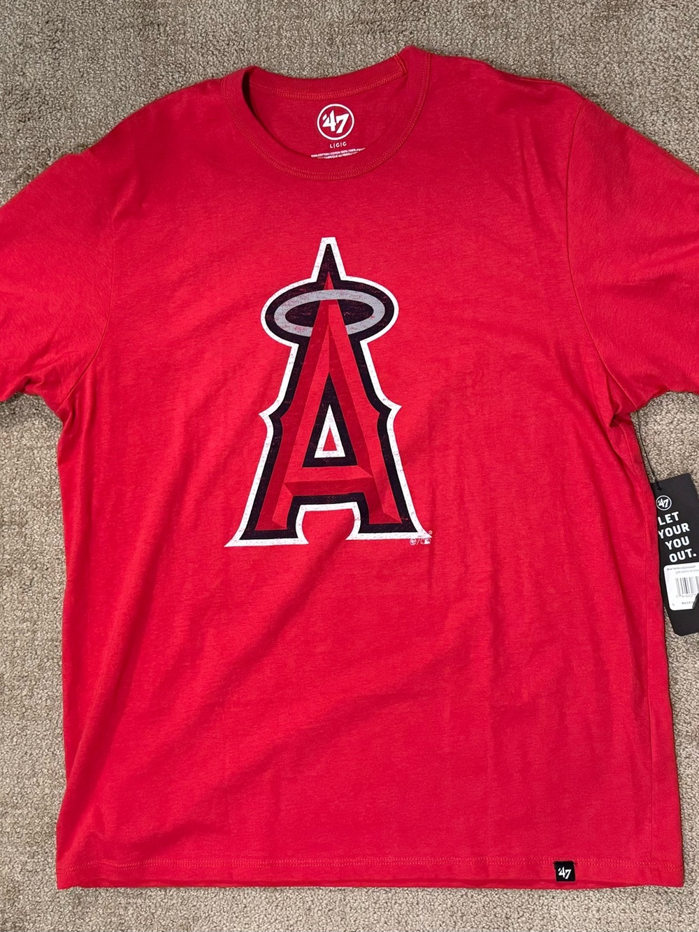 47 Los Angeles Angels Red Graphic Logo Tee